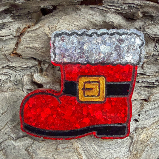 Santa Boot Shaped Tag