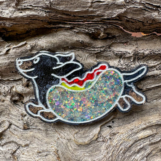 Large Sausage Dog Shaped Tag
