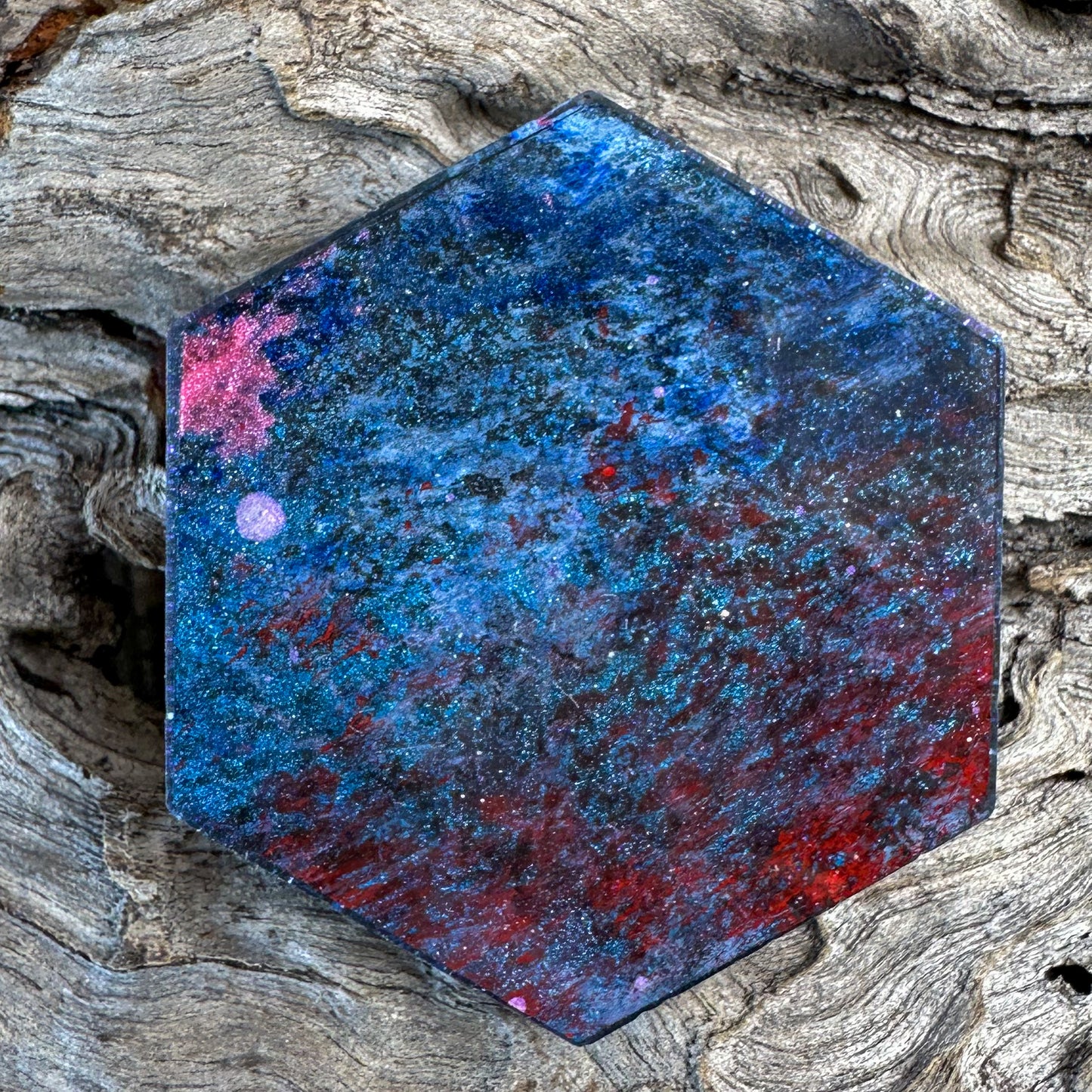 Large Hexagon Galaxy Tag