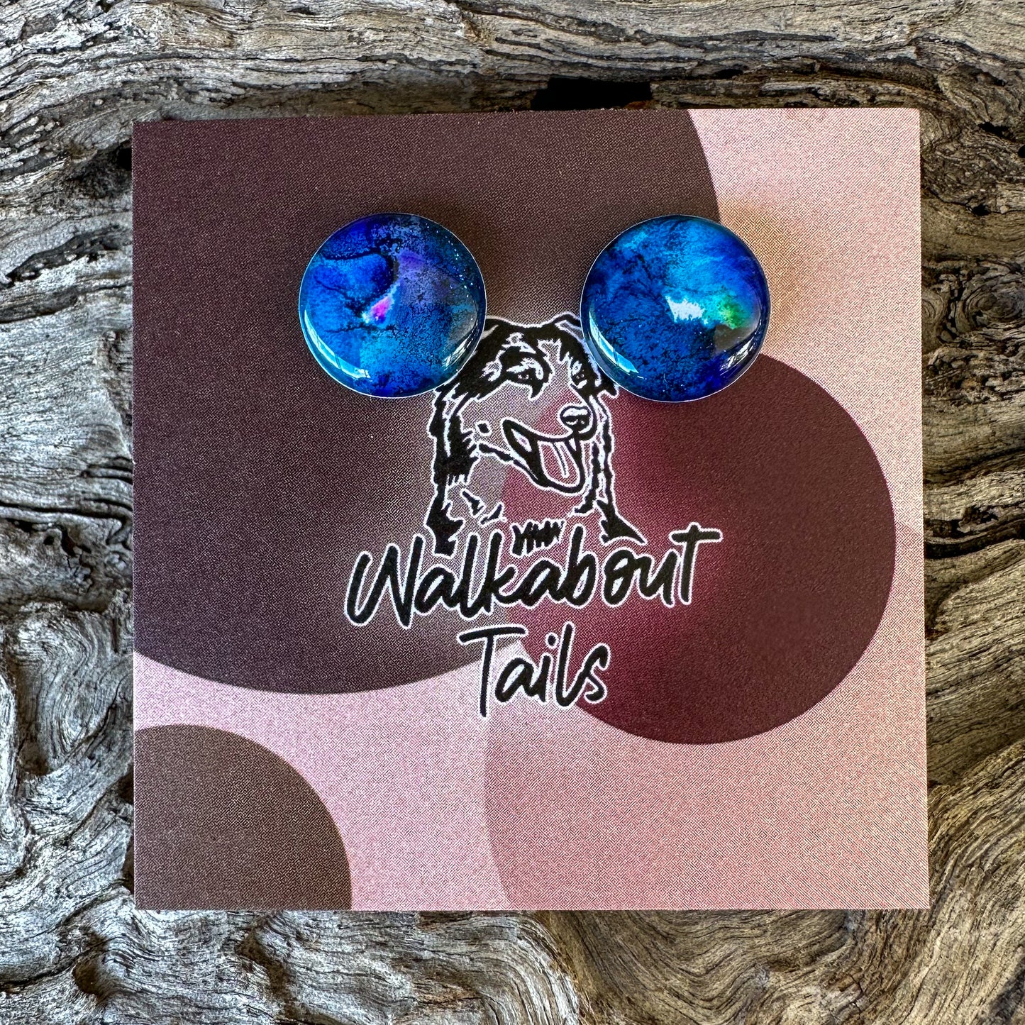 Deep Blue Small Stud Earrings