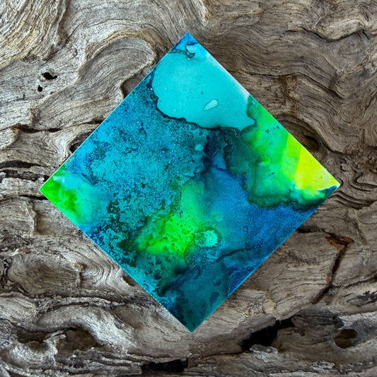 Large Diamond Watercolour Tag