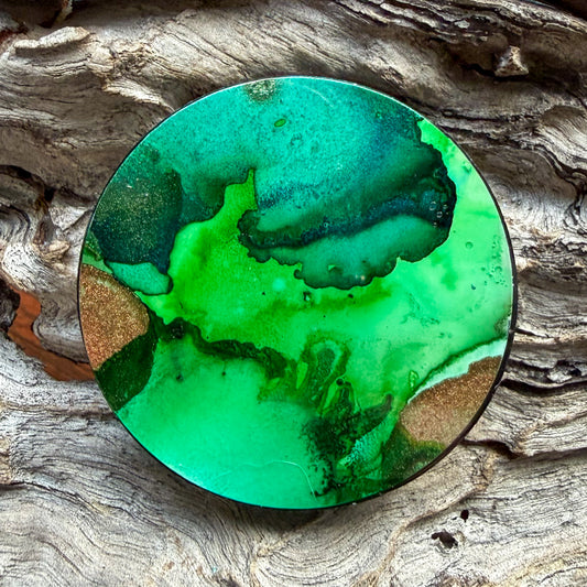 XL Circle Watercolour Tag