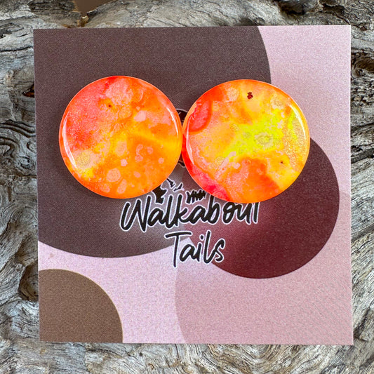 Neon Statement Stud Earrings