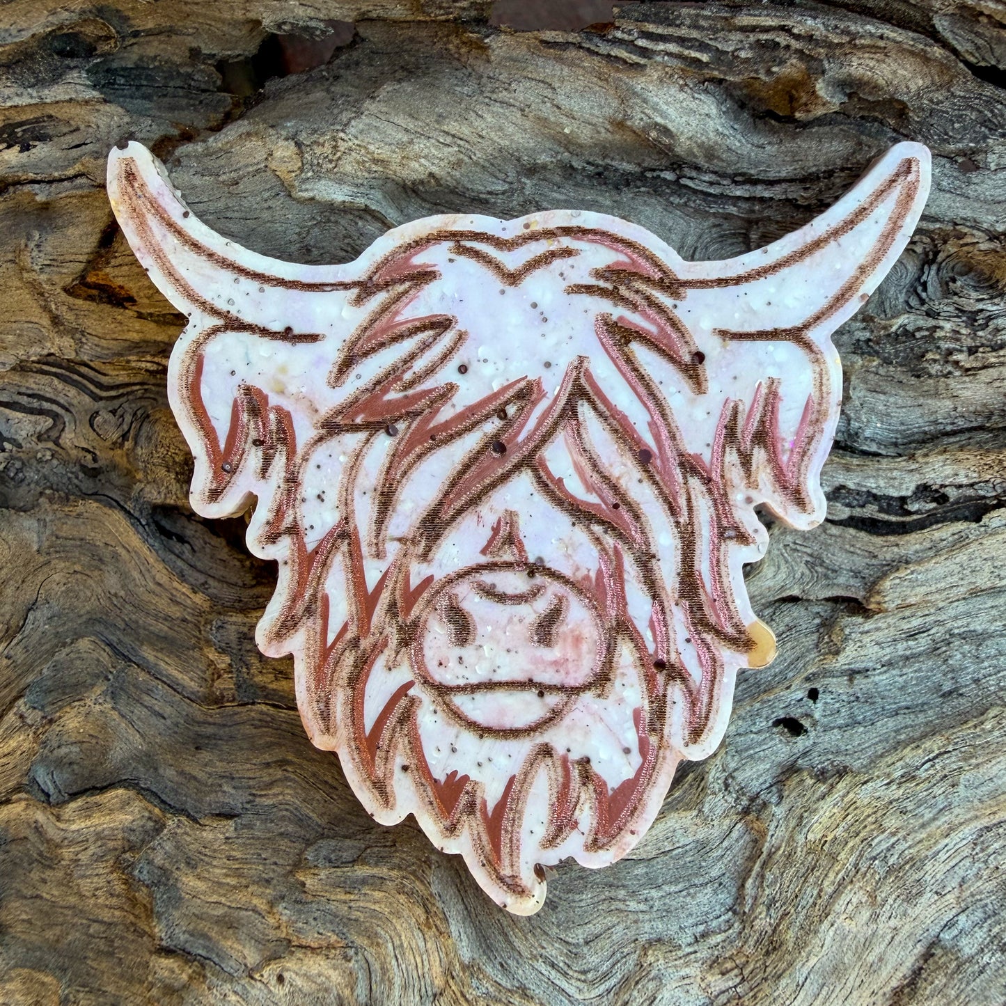 Large Highland Cow Shaped Tag