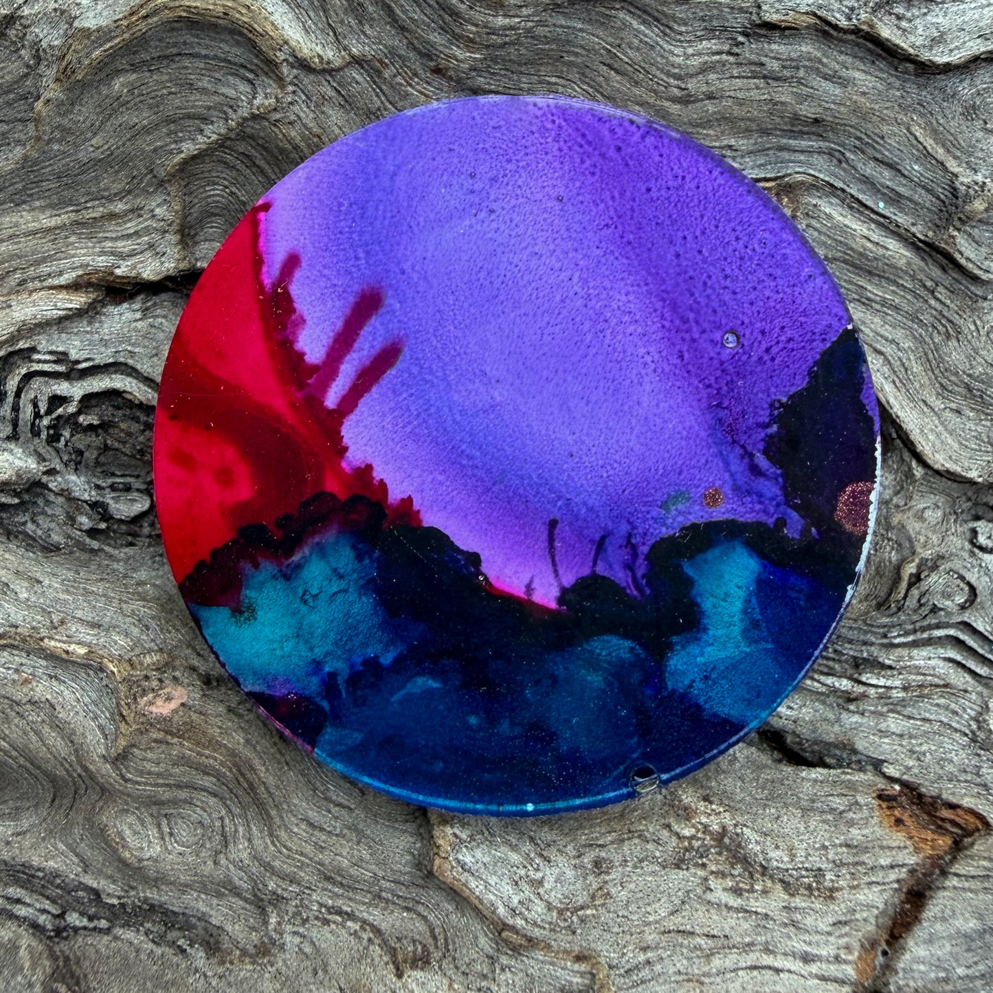 Large Circle Watercolour Tag