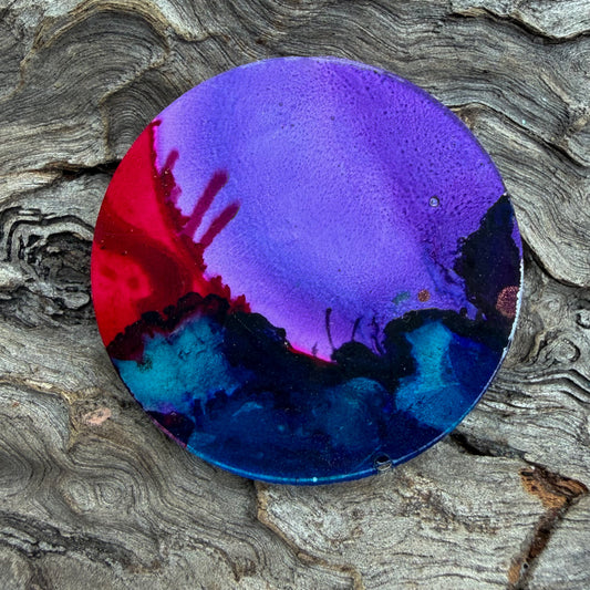 Large Circle Watercolour Tag