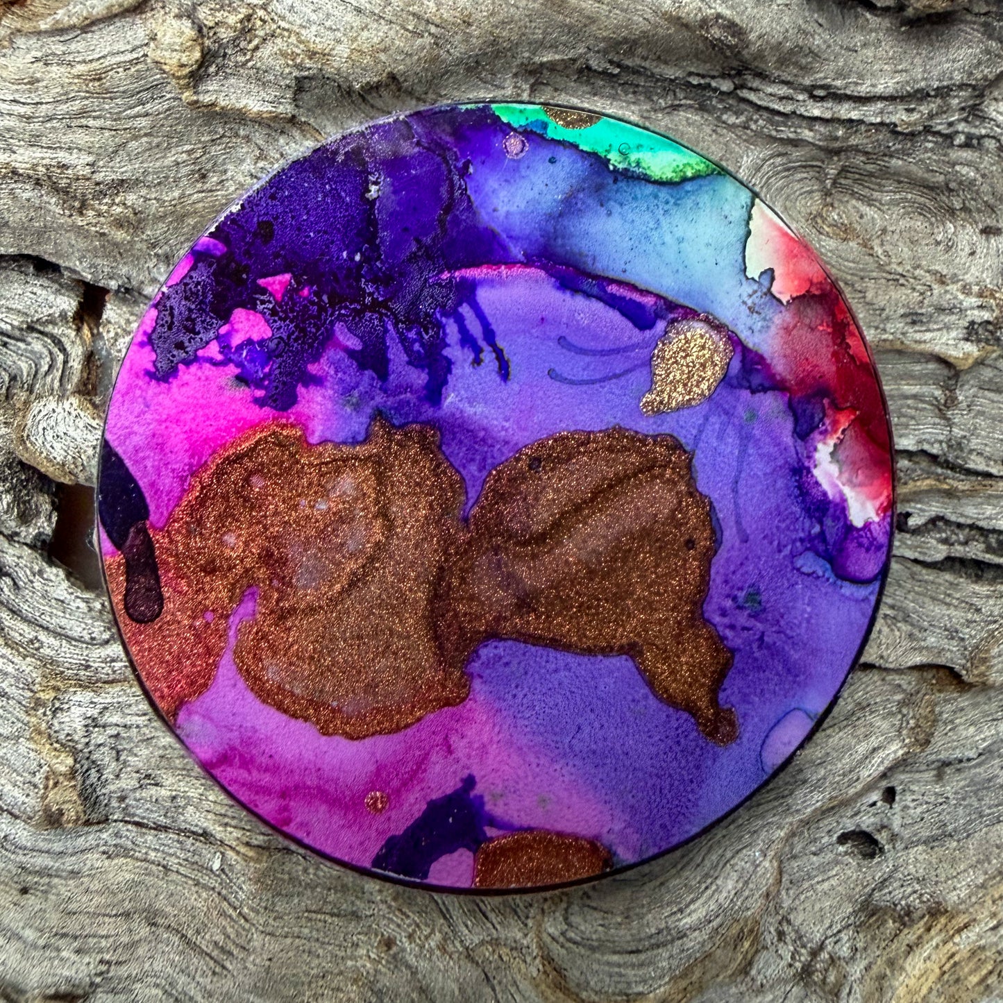XL Circle Watercolour Tag