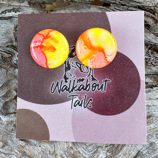 Neon Large Stud Earrings