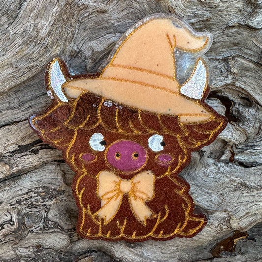 Halloween Highland Cow Shaped Tag