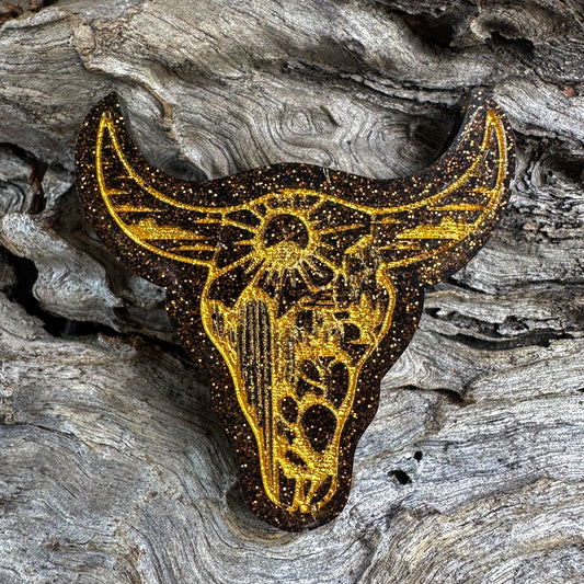 Medium Cow Skull Shaped Tag