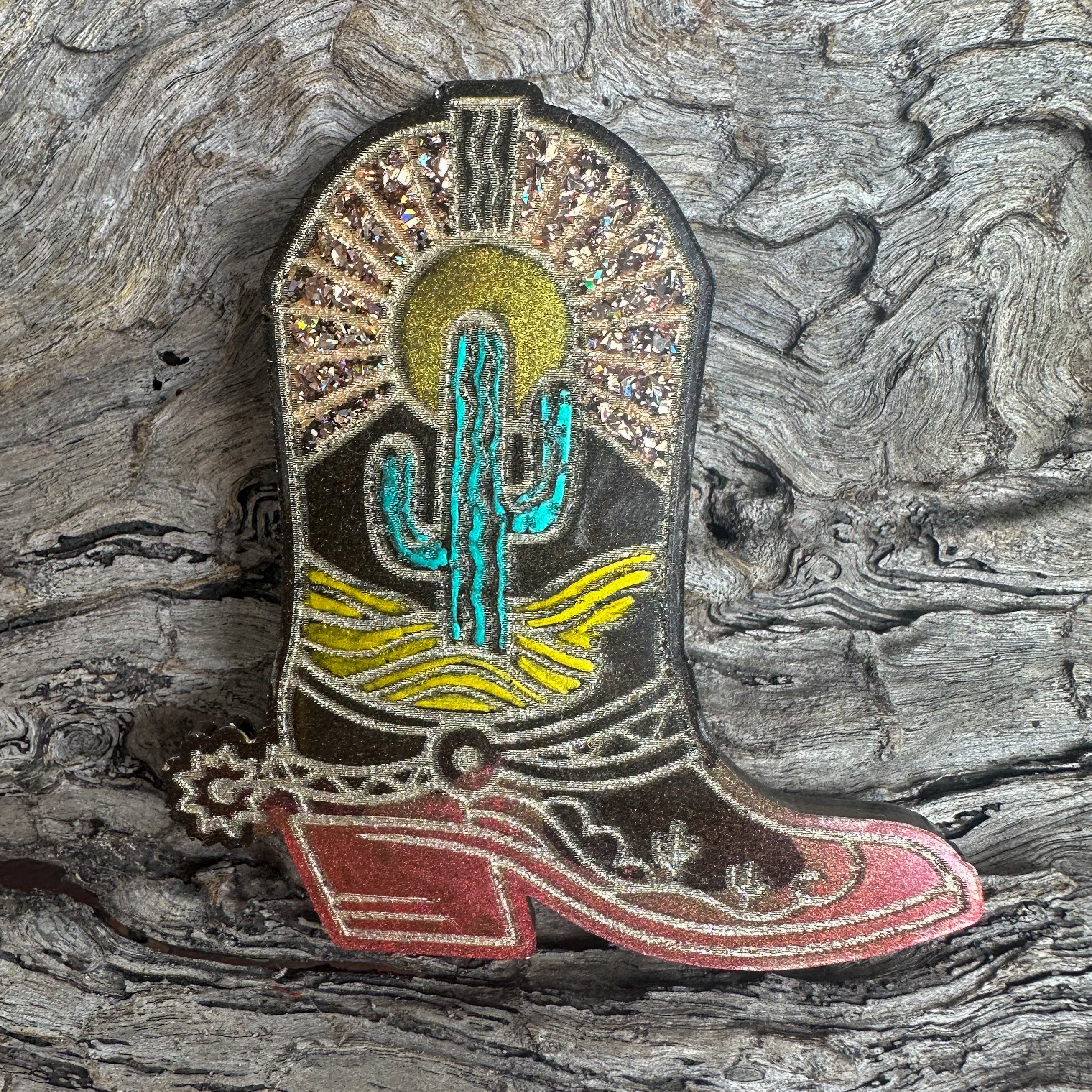 XL Desert Boot Shaped Tag – Walkabout Tails handcrafted pet accessories