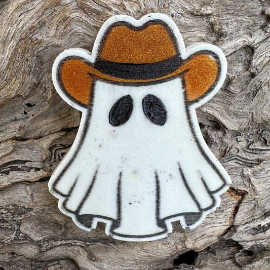 Cowboy Ghost Shaped Tag