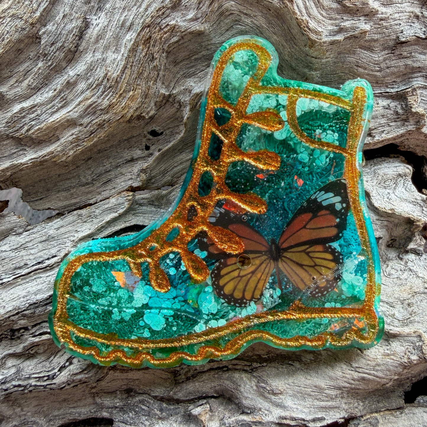 Hiking Boot Shaped Tag – Walkabout Tails handcrafted pet accessories