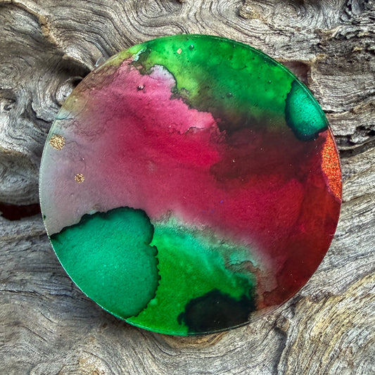 Large Circle Watercolour Tag