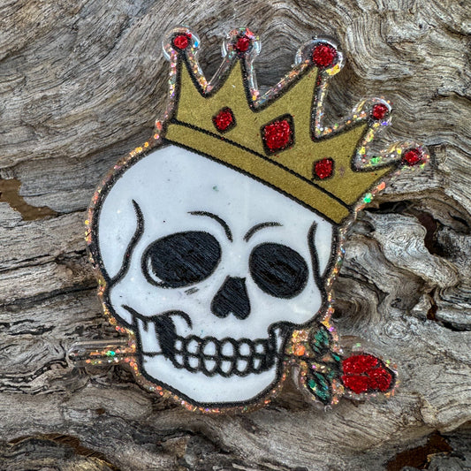 Crowned Skull Shaped Tag