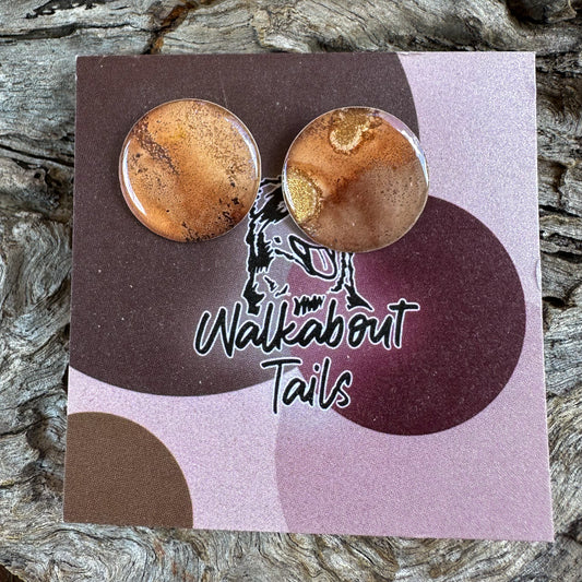 Neutral Large Stud Earrings