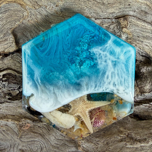 Medium Hexagon Beach Tag