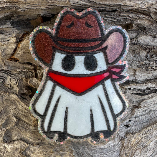 Cowboy Ghost Shaped Tag