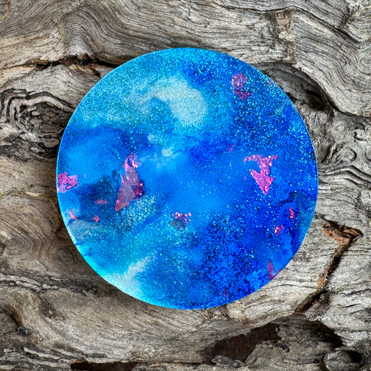 Large Watercolour Circle Tag